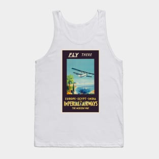 Fly There Imperial Airways Vintage Poster 1928 Tank Top